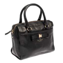 Pre Owned Kate Spade Black Leather Holly Street Ashton Satchel