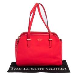 Pre Owned Kate Spade Bright Pink Leather Cedar Street Elissa Satchel