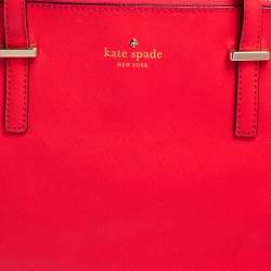 Pre Owned Kate Spade Bright Pink Leather Cedar Street Elissa Satchel