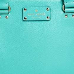 Pre Owned Kate Spade Green Leather Wellesley Rachelle Satchel