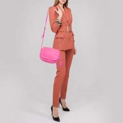 Pre Owned حقيبة كروس كيت سبيد قلاب جلد وردي