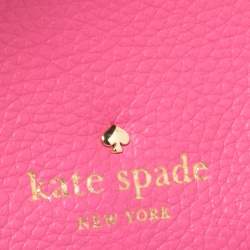 Pre Owned حقيبة كروس كيت سبيد قلاب جلد وردي