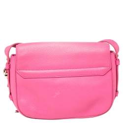 Pre Owned حقيبة كروس كيت سبيد قلاب جلد وردي