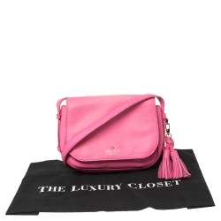 Pre Owned حقيبة كروس كيت سبيد قلاب جلد وردي