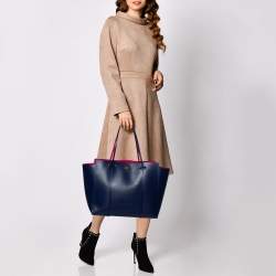 Pre Owned Kate Spade Navy Blue Leather Large Arbour Hill Elodie Tote