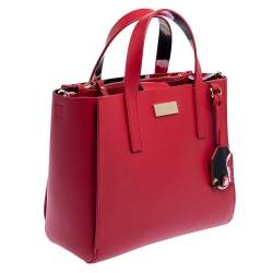 Pre Owned Kate Spade Red Leather Putnam Tote