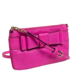 Pre Owned حقيبة كروس كيت سبيد جلد وردي 