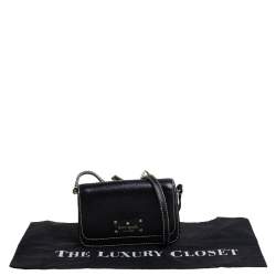 Pre Owned Kate Spade Black Leather Crossbody Bag