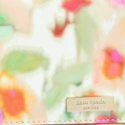 Pre Owned حقيبة كروس كيت سبيد صغيرة كانفاس مقوى بالزهور متعددة الألوان 