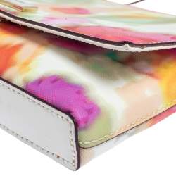 Pre Owned حقيبة كروس كيت سبيد صغيرة كانفاس مقوى بالزهور متعددة الألوان 