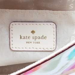 Pre Owned حقيبة كروس كيت سبيد صغيرة كانفاس مقوى بالزهور متعددة الألوان 