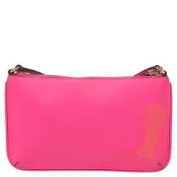 Pre Owned Kate Spade Pink Saffiano Leather Top Zip Slim Crossbody Bag