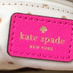 Pre Owned Kate Spade Pink Saffiano Leather Top Zip Slim Crossbody Bag