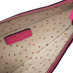 Pre Owned Kate Spade Pink Saffiano Leather Top Zip Slim Crossbody Bag