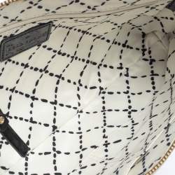 Pre Owned حقيبة كيت سبيد باغويت سلسلة فيونكة جلد لامع وجلد كريمي/ أسود