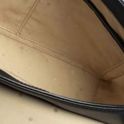 Pre Owned Kate Spade Black/White Snakeskin Embossed and Leather Pushlock Flap Top Handle Bag