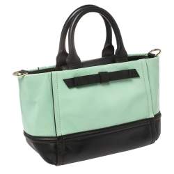 Kate Spade Mint Green/Black Patent and Leather Chelsea Park Gigi Tote
