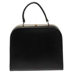 Pre Owned Kate Spade Black Glitter and Leather Large Skyline Way Violina Top Handle Bag