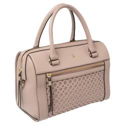 Pre Owned Kate Spade Pink Leather Perri Lane Bubbles Romy Satchel