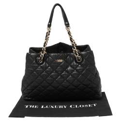 Pre Owned حقيبة كتف كيت سبيد ماريان جلد لامع مبطن أسود