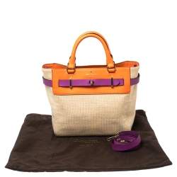 مملوكة مسبقًا Kate Spade Multicolor Leather And Canvas Bourbon Street Tote