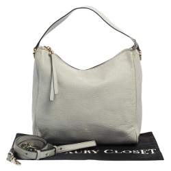 Pre Owned Kate Spade Grey Leather Shoulder Bag