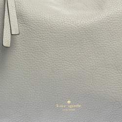 Pre Owned Kate Spade Grey Leather Shoulder Bag