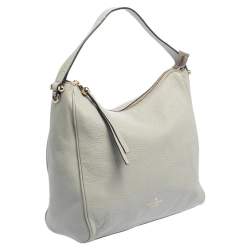 Pre Owned Kate Spade Grey Leather Shoulder Bag