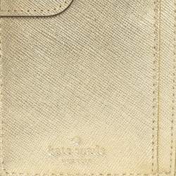 Kate Spade Metallic Gold Leather Long Flap Wallet