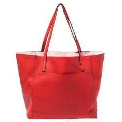 Pre Owned Kate Spade Red Leather Bow Tote