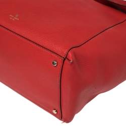 Pre Owned Kate Spade Red Leather Bow Tote