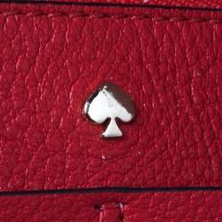 Pre Owned Kate Spade Red Leather Bow Tote