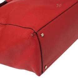 Pre Owned Kate Spade Red Leather Bow Tote