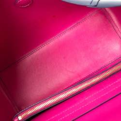 Pre Owned Kate Spade Blue Leather Brynlee Top Handled Bag