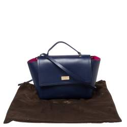 Pre Owned Kate Spade Blue Leather Brynlee Top Handled Bag