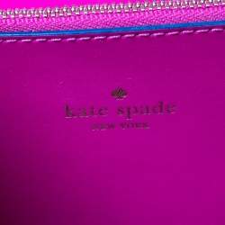 Pre Owned Kate Spade Blue Leather Brynlee Top Handled Bag