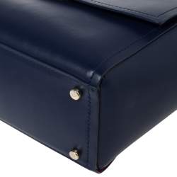 Pre Owned Kate Spade Blue Leather Brynlee Top Handled Bag