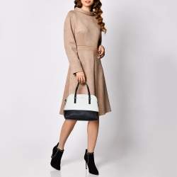 مملوكة مسبقًا حقيبة ساتشل كيت سبيد "سيدار ستريت مايس" جلد سافيانو أبيض/ أسود 