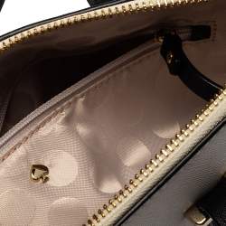 مملوكة مسبقًا حقيبة ساتشل كيت سبيد "سيدار ستريت مايس" جلد سافيانو أبيض/ أسود 