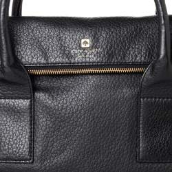 Pre Owned Kate Spade Black Leather Foldover Tote
