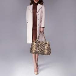 Pre Owned Kate Spade Multicolor Quilted Python Embossed Leather Maryanne Shoulder Bag