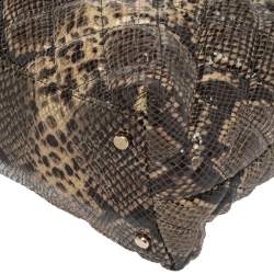 Pre Owned Kate Spade Multicolor Quilted Python Embossed Leather Maryanne Shoulder Bag