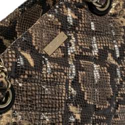 Pre Owned Kate Spade Multicolor Quilted Python Embossed Leather Maryanne Shoulder Bag