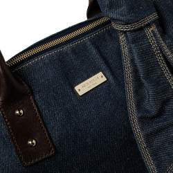 Pre Owned Kate Spade Blue Denim and Leather Dungarees Satchel