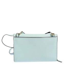 Pre Owned Kate Spade Light Aqua Blue Leather Laurel Way Winni Crossbody Bag