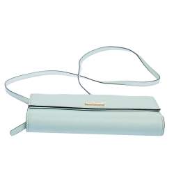 Pre Owned Kate Spade Light Aqua Blue Leather Laurel Way Winni Crossbody Bag