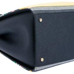 Pre Owned حقيبة يد توتس كيت سبيد بوردووك كاميرون قماش مغزول وجلد متعددة الألوان مخططة