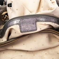 Pre Owned Kate Spade Silver Leather Shoulder Bag