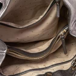 Pre Owned Kate Spade Silver Leather Shoulder Bag