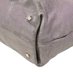 Pre Owned Kate Spade Silver Leather Shoulder Bag